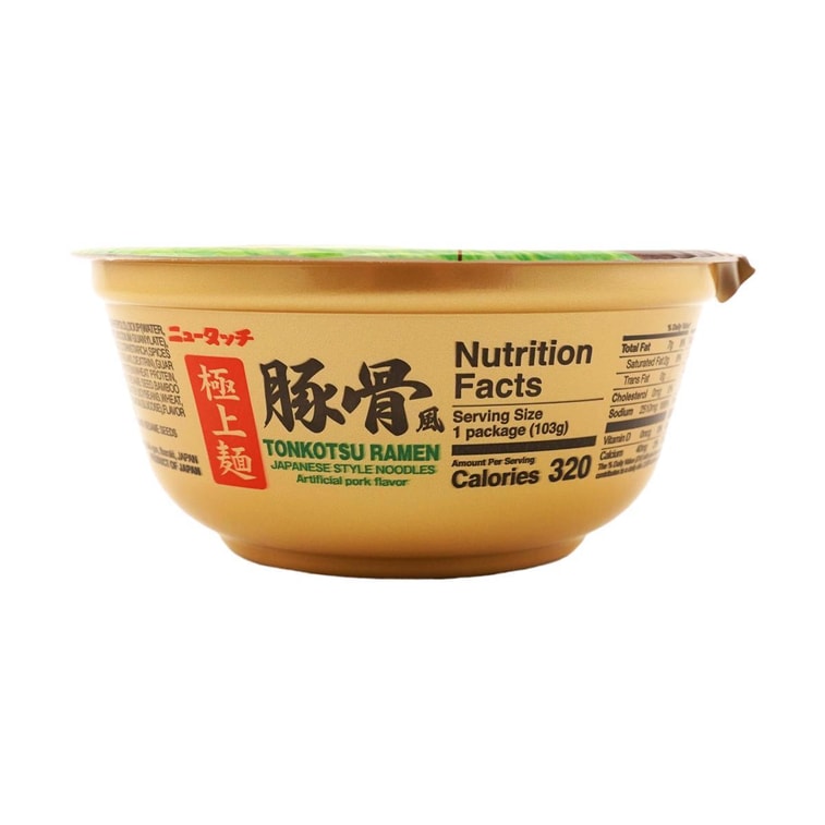 New Touch Tonkotsu Ramen -Japanese Style Noodles, Artificial Pork Flavor, 3.49 oz 【Ready in 4min】 10