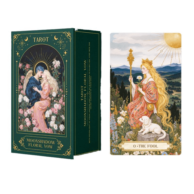 Moon Shadow Flower Oath Collection Edition Tarot Card Paper Manual Collection Edition 70 * 120mm