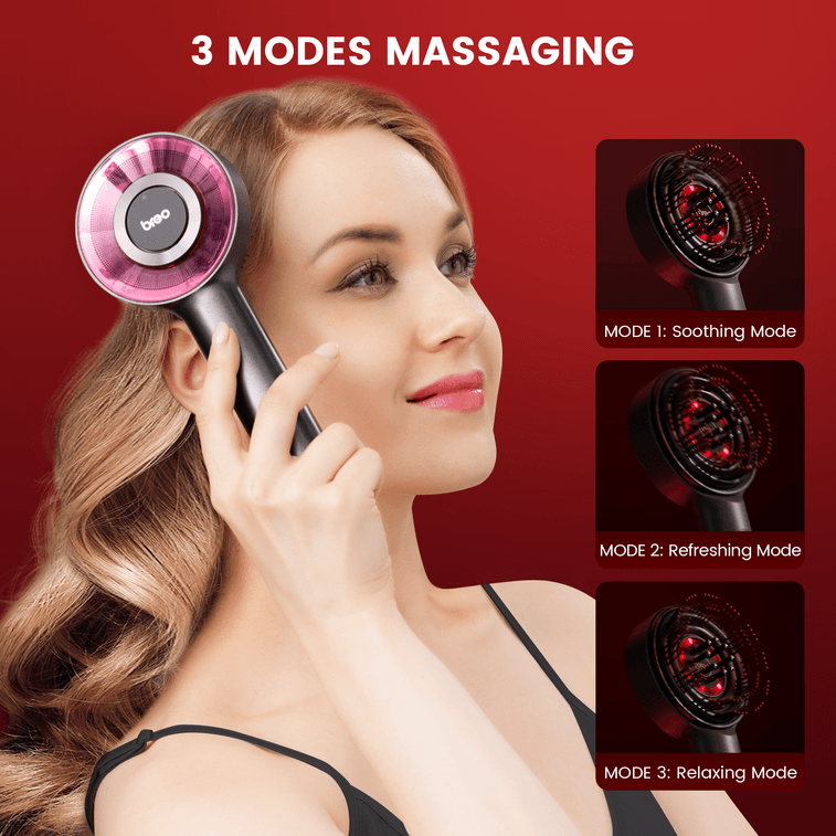 Scalp3 Scalp Massager With Red Light To Care For Your Scalp With IPX7 Waterproof Black 5