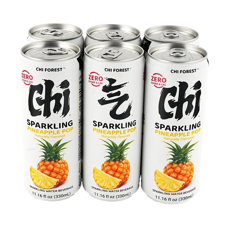 スパークリングウォーター パイナップルポップフレーバー、ソーダ飲料、11.16液量オンス*6パック【糖類0、カロリー0、脂肪0】 5