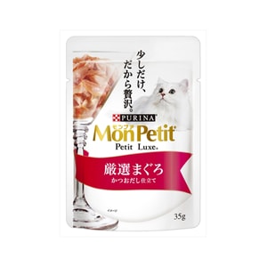 [일본 직배송] 몬쁘띠 퓨리나 럭스 럭셔리 스낵 식사팩 고양이 간식 웨트푸드 엄선 참치 35g