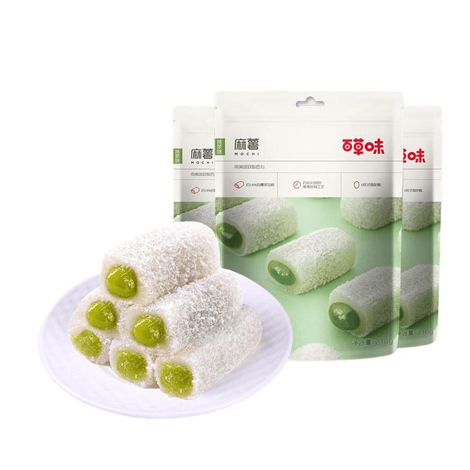 【中国直送】Be & Cheery もちサンド 抹茶味 210g×2袋