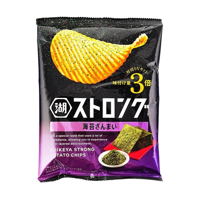 日本KOIKEYA湖池屋 波浪薯片 浓郁海苔味 53g