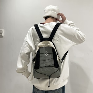 【中国直送】HSPM 新しいアウトドア ハイキング スポーツ トラベル 防水 カラーマッチング バックパック グレー 20-35L