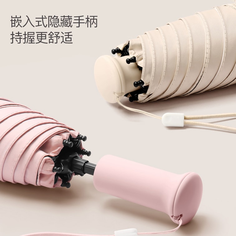 [中国から直送] HSPM 伸縮ハンドル 超軽量 ミニ傘 晴雨兼用 日焼け防止 UVカット 伸縮ハンドル付き 折りたたみ傘 翡翠イエロー - カプセルボックス 傘1本 4