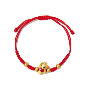 【中国直送】HSPM 馬年ブレスレット、干支に合わせた幸運の馬の赤いロープブレスレット、すぐに富を得てすぐに出発できますように、ブレスレット1個