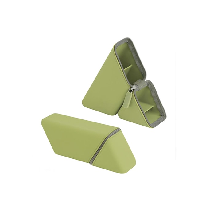 SONIC Triangular Standing Silicone Portable Pen Case Green