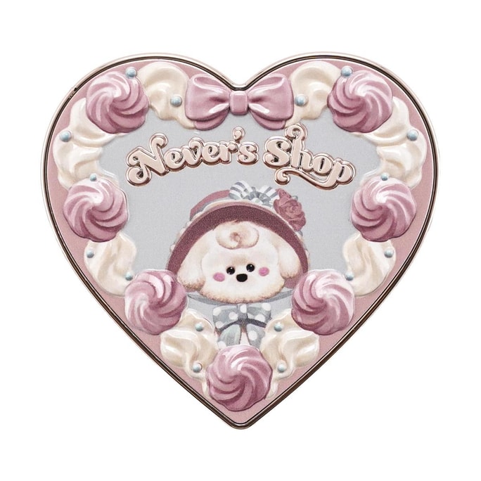 Never's Shop Collection Velvet Blush with Powder Puff, 0.17 oz, 02 Peggy's Breakfast