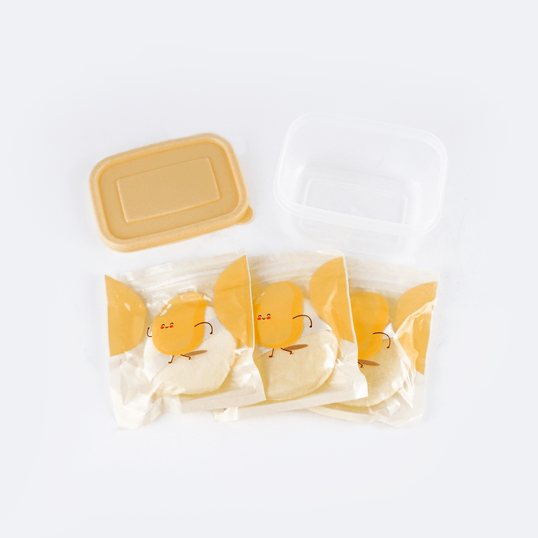 妖制 豆乳植绒散粉扑 亲肤质感 软萌可爱 水滴形1个+圆形2个 3