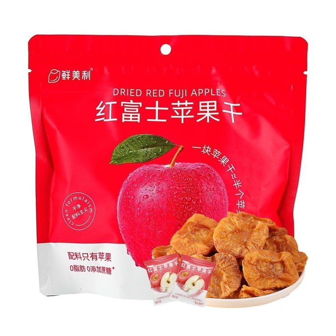 Red Fuji Dried Apple Chips, 2.7oz【No Additives】【0 Sugar 0 Fat】