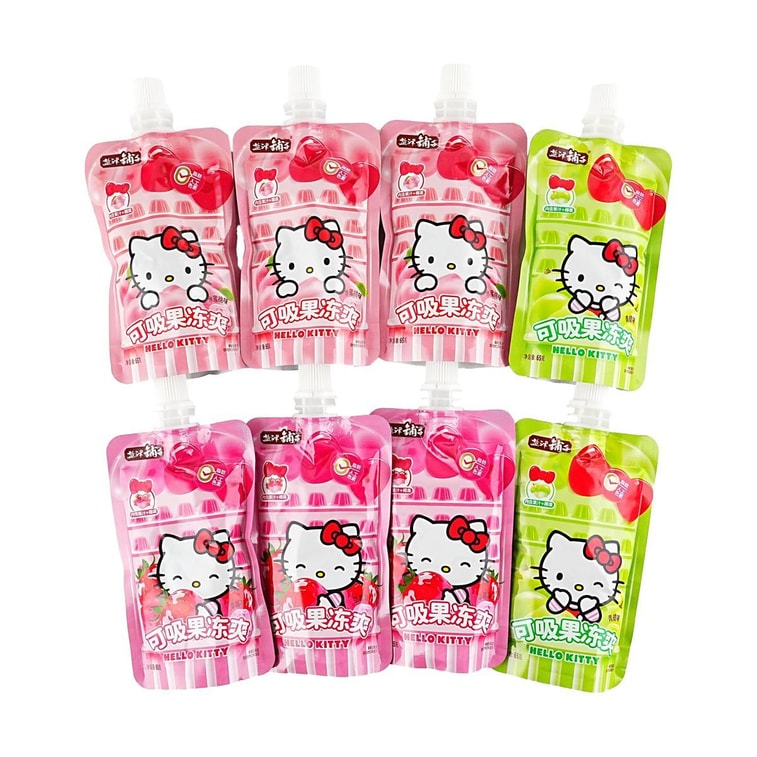 Konjac Jelly,Strawberry + Grape + Peach Flavor, 18.34 oz【Hello Kitty】 5