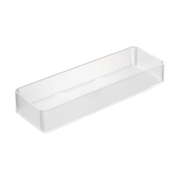 日本YAMAZAKI HOME 可叠放透明收纳盒 2件套 8×24×3.7cm