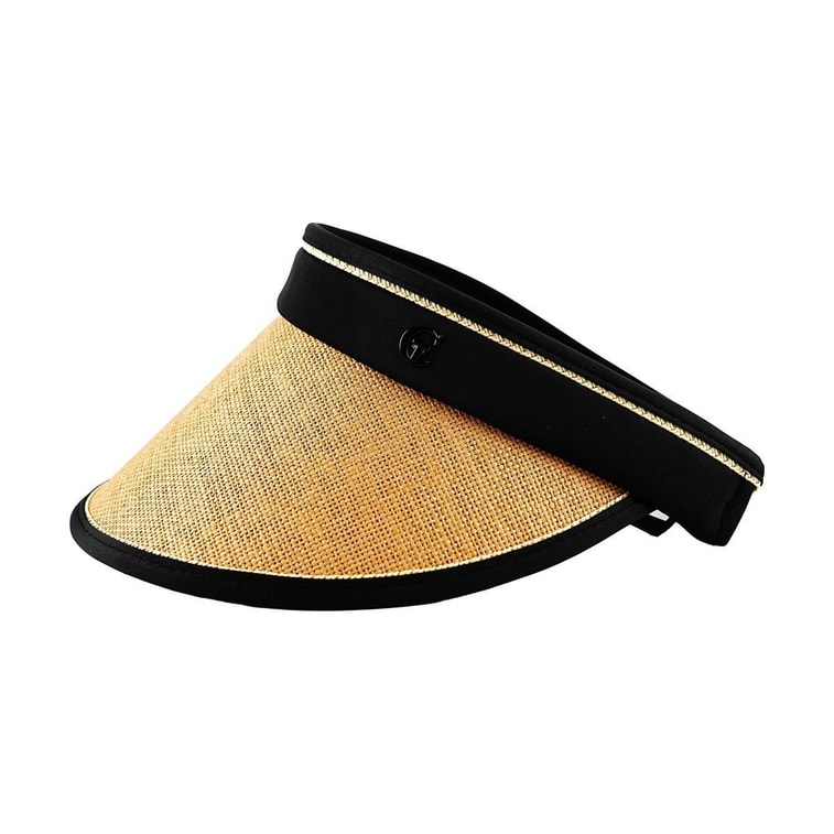 Straw Woven Sun Protection Top Hat - Khaki Upgraded with Rollable Brim, Includes Windproof Cord 4