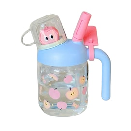 New High Beauty High Temperature Resistant Glass Cup Large Capacity Water Cup Blue 750ml