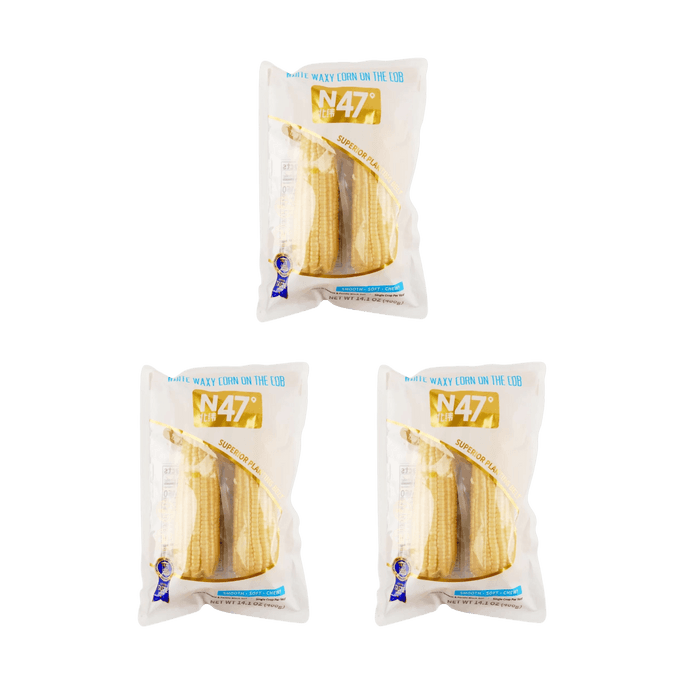 【Value Pack】Fresh White Waxy Corn - on the Cob, 2 Pieces, 14.1oz*3 packs