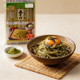 Shirasagi No Hana Chasoba - Japanese Matcha Soba Noodles, Ready in Minutes, 14.1 oz