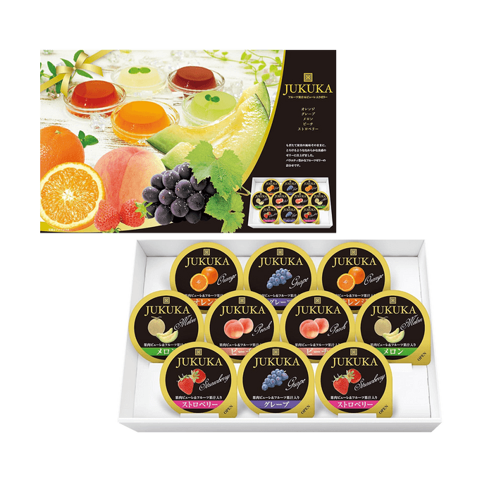 日本金沢兼六 水果果冻礼盒 10枚入 520g【点心伴手礼】