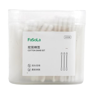 귀 청소용 면봉, 양쪽 끝이 나선형으로 된 면봉 200개입