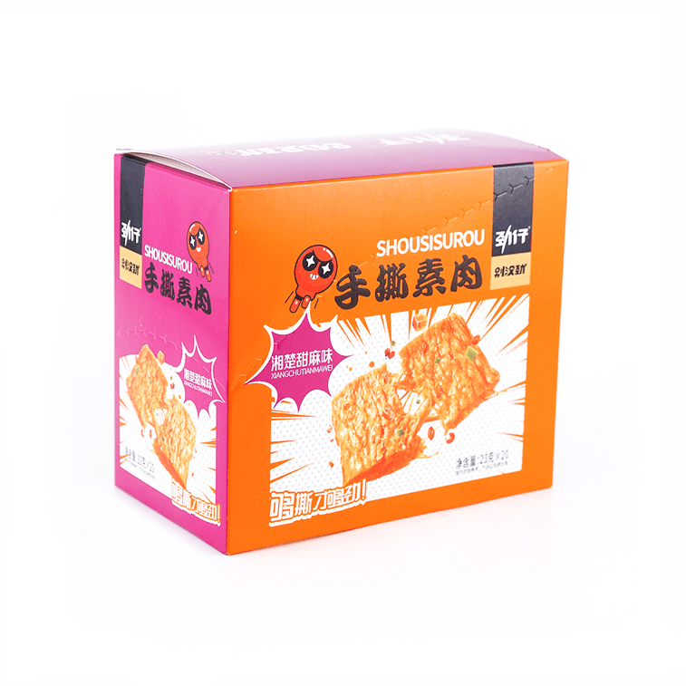 劲仔 手撕素肉 湘楚甜麻味 豆干辣条 20袋入 400g 7