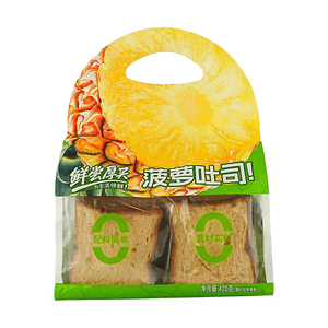 鲜尝厚买 菠萝吐司 420g【配料简单】【0反式脂肪酸】【营养早餐面包】