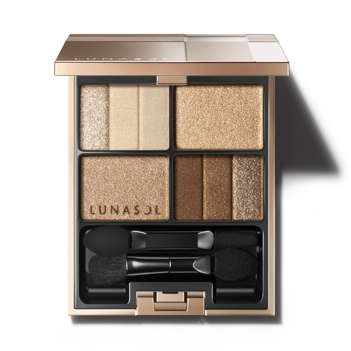 LUNASOL Sun and Moon Crystal Eyeshadow Dazzling Three-dimensional Eyeshadow #01Neutral Beige