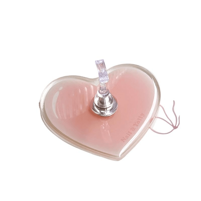 Yuli Heart-shaped Magnetic Nail Stand, Reusable Press-on Nail Practice Tool, 1Pc