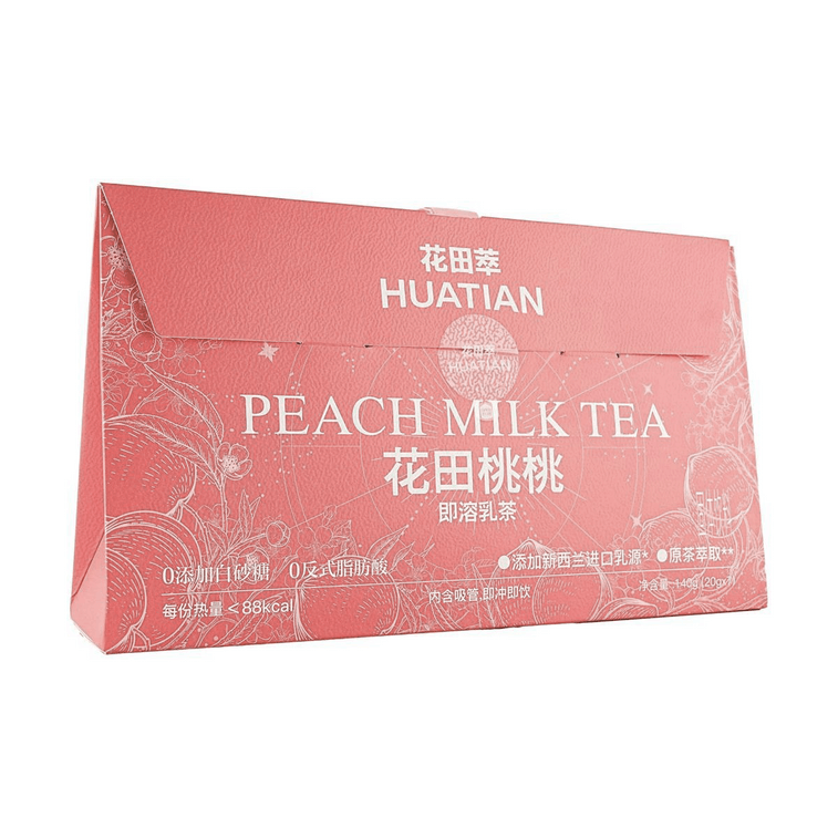 花田萃 花田桃桃即溶乳茶 7包入 140g【甜潤桃香 茶韻綿長】【低卡低脂0蔗糖】【含便攜直飲袋+吸管】【冰飲更好喝】 4