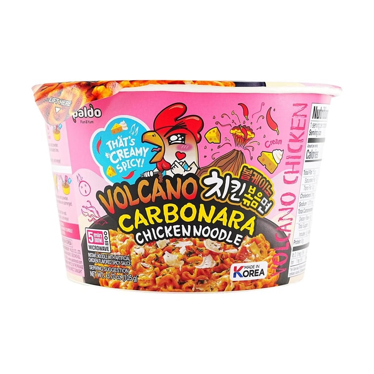 韩国PALDO八道 火山奶油辣鸡面 辣奶油培根味 105g【韩式方便面拉面】 6