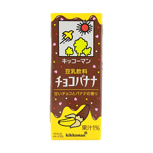 日本KIKKOMAN万字 巧克力香蕉风味豆奶饮品 200ml【非转基因大豆】【浓郁可可香】