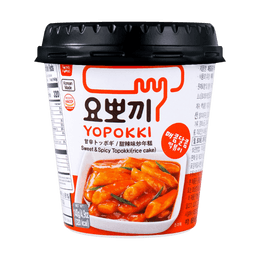韓國YOPOKKI 0脂肪 辣炒年糕 甜辣味 杯裝 140g 【加熱即食】