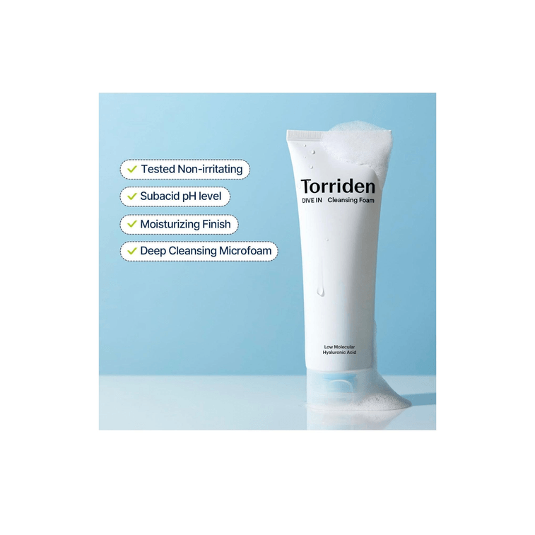 DIVE IN Low Molecular Hyaluronic Acid Cleansing Foam 150ml 4