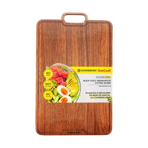 Cooker King Wangchu ブラッククリスタルサンダルウッド無垢材まな板 家庭用まな板 45×30×2.5CM