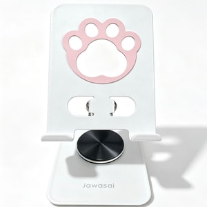 Tangbao Goodies [Cat Paw New Model] Desktop Phone Holder 2026 New Lazy Support Stand 360-degree Rotation for Live Streaming, Foldable Height Adjustment, Portable for Office/Dorm Desk, White *1
