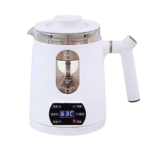 110V  Health-preserving teapot, multi-functional insulated flower teapot, fruit teapot, glass tea brewer white 0.8L