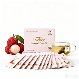 茶颜悦色 有机荔枝味红茶,20枚入40g【USDA认证】【20枚超值装】【夏日清爽冷泡茶】清甜果香红茶袋泡茶 冷热双泡 独立包装茶包 送礼推荐