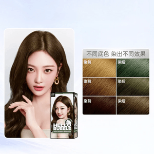 Hello Bubble Hair Dye, Easy Hair Coloring, 3.52 oz. #7K Ash Khaki Brown
