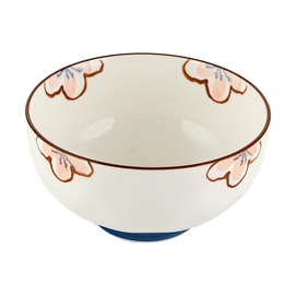 GOLDEN LION Japanese Cherry Blossom Ceramic Round Bowl, 4.5-inch, 300ML,11 * 11 * 6CM