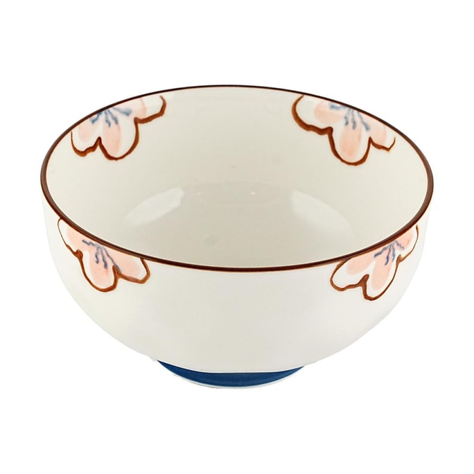 GOLDEN LION Japanese Cherry Blossom Ceramic Round Bowl, 4.5-inch, 300ML,11 * 11 * 6CM