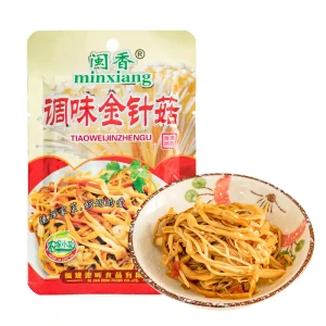 Minxiang Flammulina velutipes 55g * 5 packets of rice side dishes, pickles, mushroom, breakfast with Congee, Fujian specialty cold pickles, Fujian side dishes