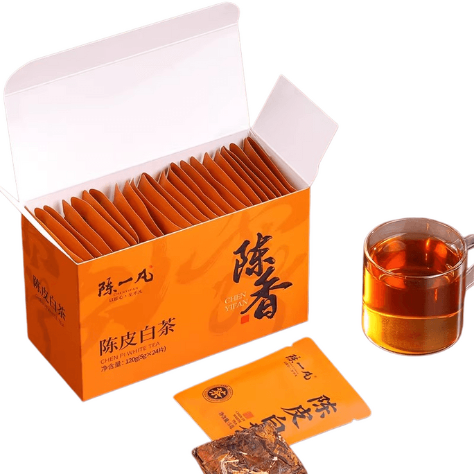 【中國直郵】 陳一凡 陳皮白茶 福鼎老白茶陳皮送人送禮物送親戚120g/盒