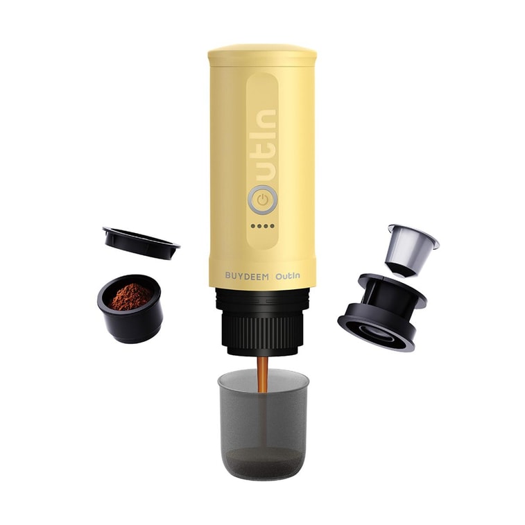 OUTIN Co-branded Coffee Machine, Rapid Heating, Lightweight Portable Espresso Machine OTEM-01, Little Goose Yell 5