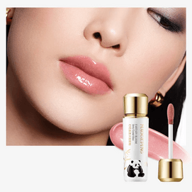 Floral Crystal Water Glow Lip Gloss 0.22 fl oz #101 Panda Base Co-Branded Edition【Mirror Shine Finish】