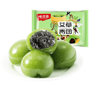 【中国直邮】  味滋源 春味正好 艾草青团(黑芝麻馅)252g 时令江南糕点 艾草清香 软糯不粘牙 0添加防腐剂 休闲零食