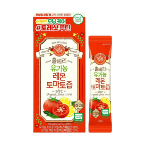 100% NFC Organic Lemon Tomato Juice,10 Sticks 8.81 oz【Sugar Free No Additives】【TorreShot】【Olive Young Limited】