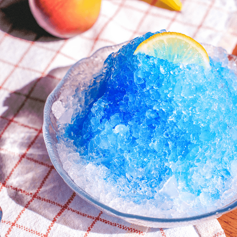 日本PEARL LIFE OUCHI DE 小型家用手动雪花冰沙刨冰机 绵绵冰机 便携手摇挫冰机 碎冰机 亲子DIY冷饮 儿童厨房玩具 带碗 单件入 蓝色 5