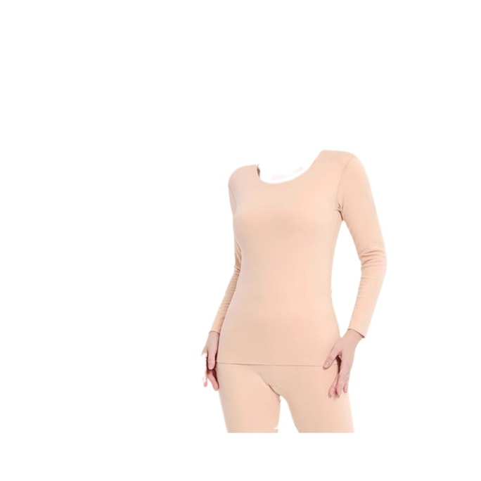 Women's Thermal Underwear Set Seamless Fleece-Lined Nude 1Sets