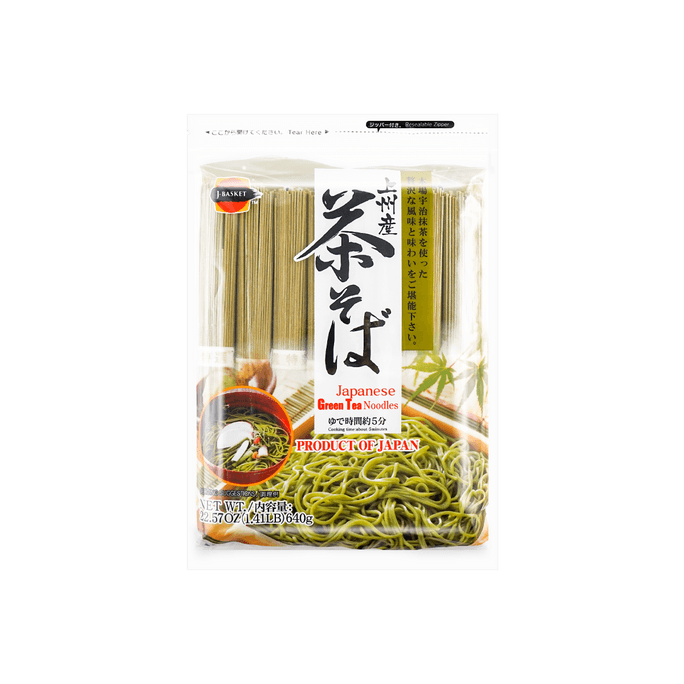日本J-BASKET 日本茶味蕎麥麵 640g