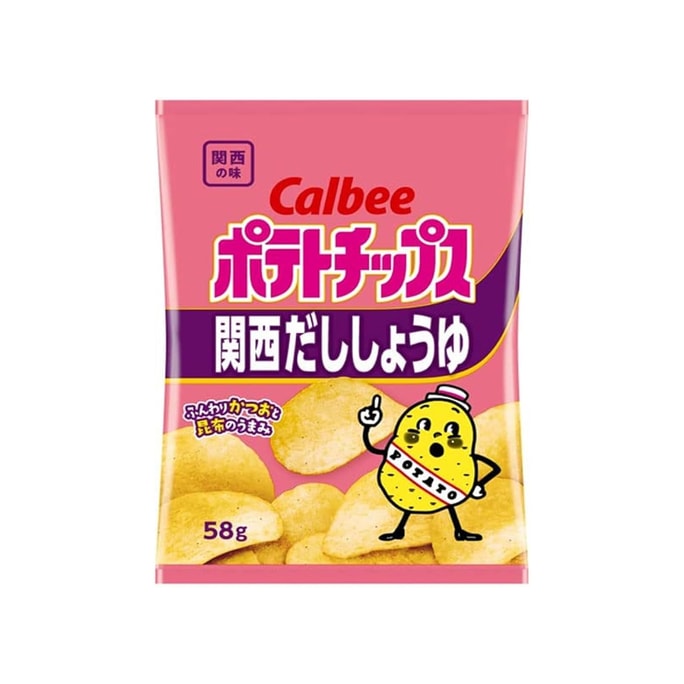【日本直送品】カルビー 関西限定 しょうゆ味ポテトチップス 58g