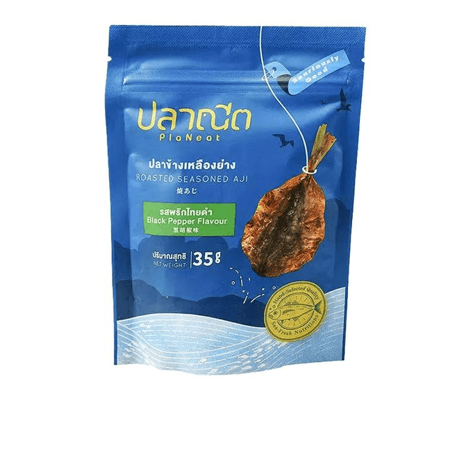 【中国直邮】 芭腻 泰国进口烤鱼干黑胡椒味35g*1袋