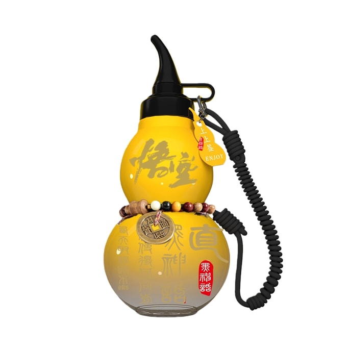  Gourd-Shaped Water Bottle Large Capacity Tritan Material 800ml Champagne Gold